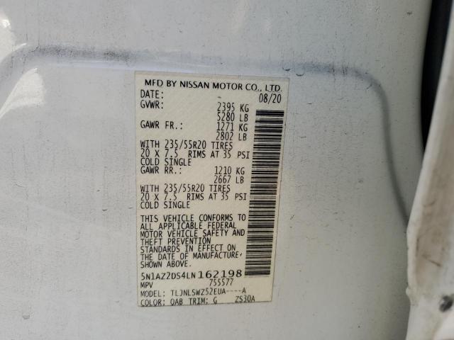 2020 NISSAN MURANO PLA #3293484422