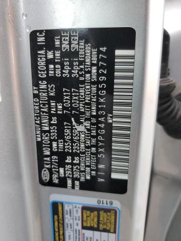 2019 KIA SORENTO L - 5XYPG4A31KG592774