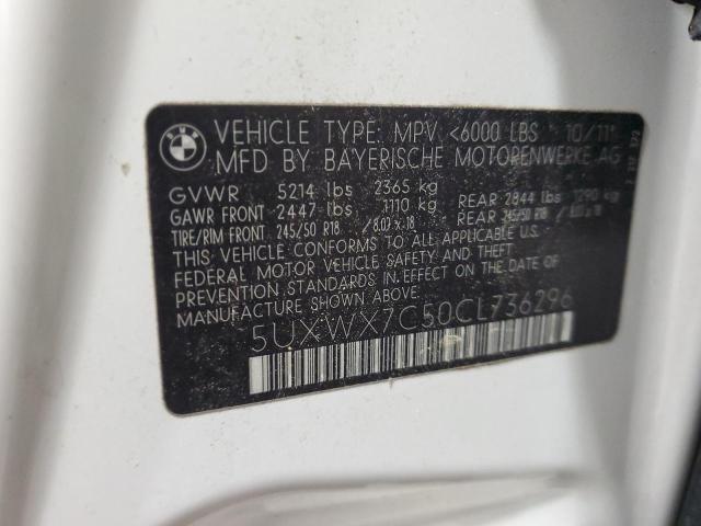 2012 BMW X3 XDRIVE3 - 5UXWX7C50CL736296