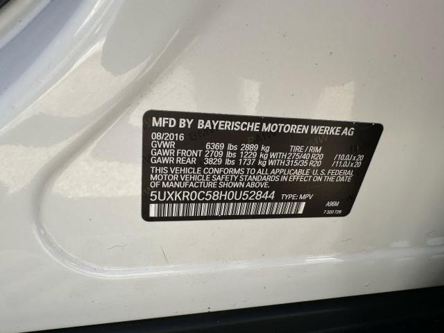 2017 BMW X5 XDRIVE3 5UXKR0C58H0U52844