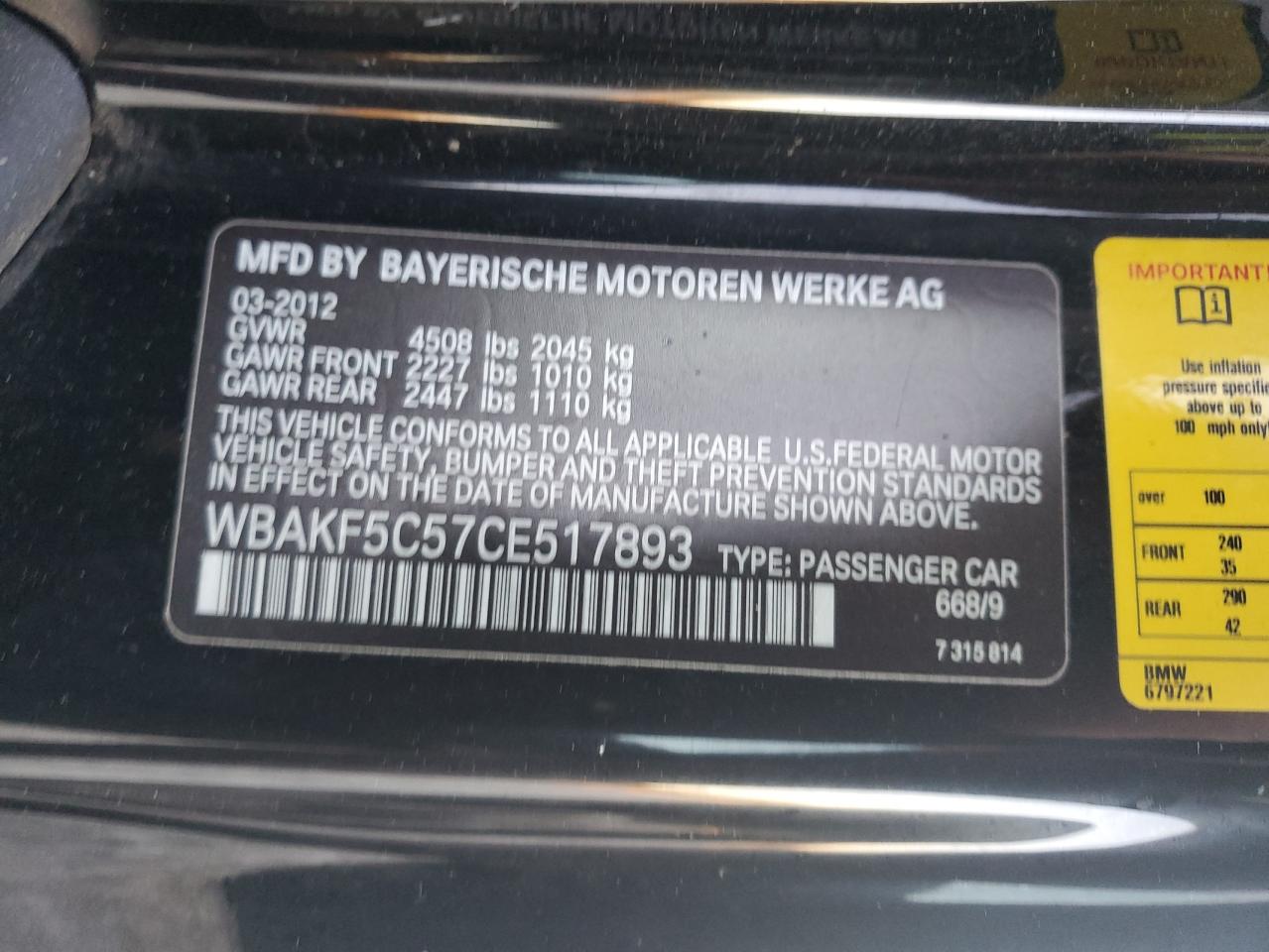 BMW 3 SERIES XI SULEV