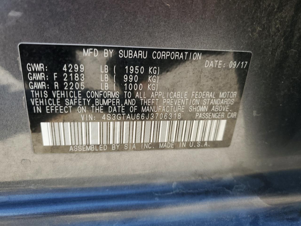 SUBARU IMPREZA LIMITED