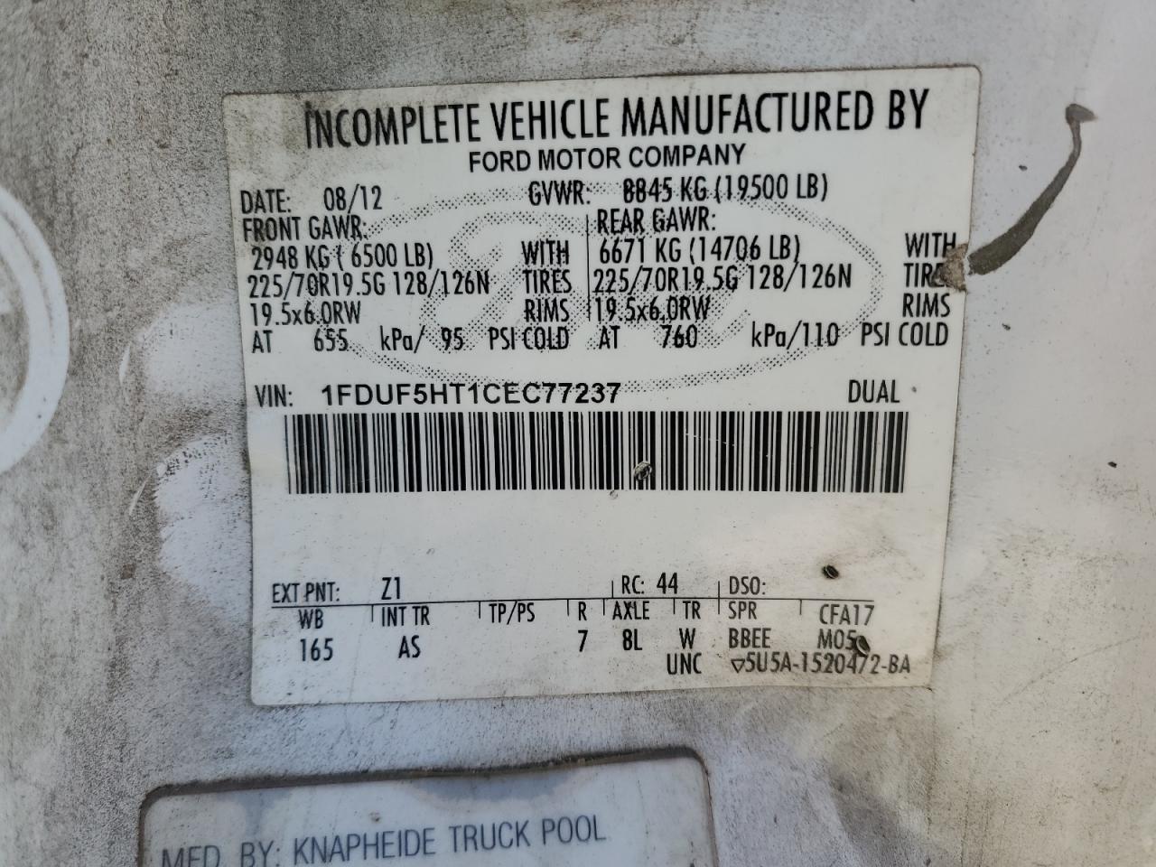 Lot #3318923914 2012 FORD F530 SUPER