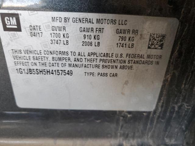 2017 CHEVROLET SONIC LS 1G1JB5SH5H4157549