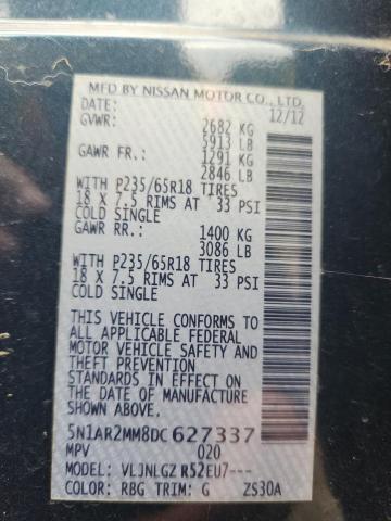 2013 NISSAN PATHFINDER S - 5N1AR2MM8DC627337