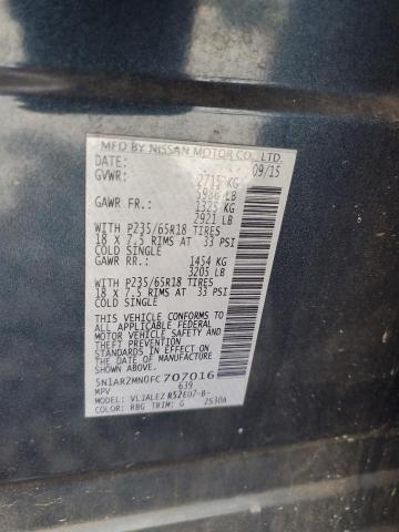 2015 NISSAN PATHFINDER S 5N1AR2MN0FC707016