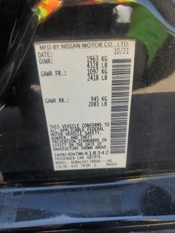 2021 NISSAN ALTIMA SV 1N4BL4DV7MN418342