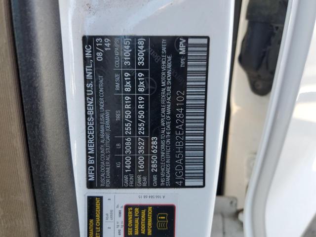 2014 MERCEDES-BENZ ML 350 4MA #3292439693