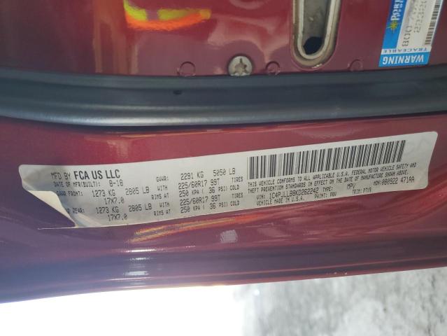 2019 JEEP CHEROKEE L 1C4PJLLB8KD262242