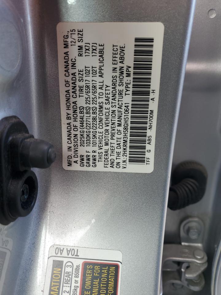 Lot #3311518249 2016 HONDA CR-V EX