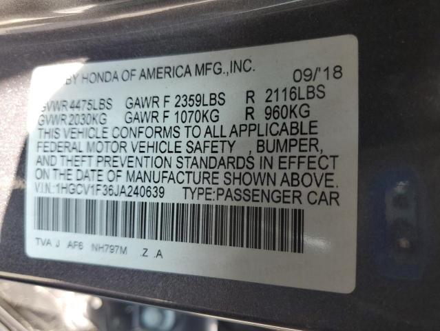 2018 HONDA ACCORD SPO - 1HGCV1F36JA240639