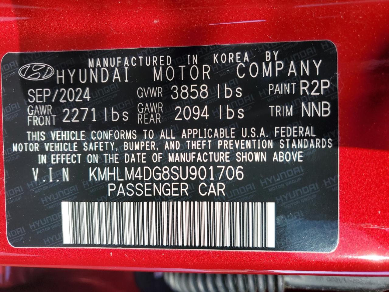 Lot #3311460281 2025 HYUNDAI ELANTRA SE