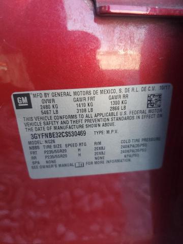 2012 CADILLAC SRX PERFOR - 3GYFNBE32CS530469