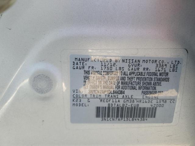 2013 NISSAN VERSA S - 3N1CN7AP1DL844384