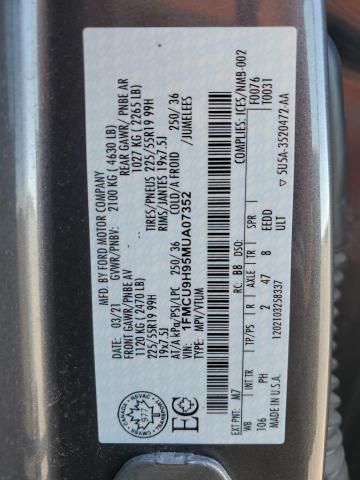 2021 FORD ESCAPE SEL - 1FMCU9H95MUA07352