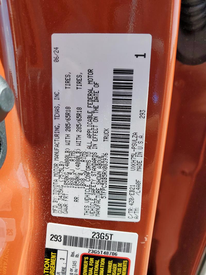 2024 TOYOTA TUNDRA CRE - 5TFPC5DB5RX083976