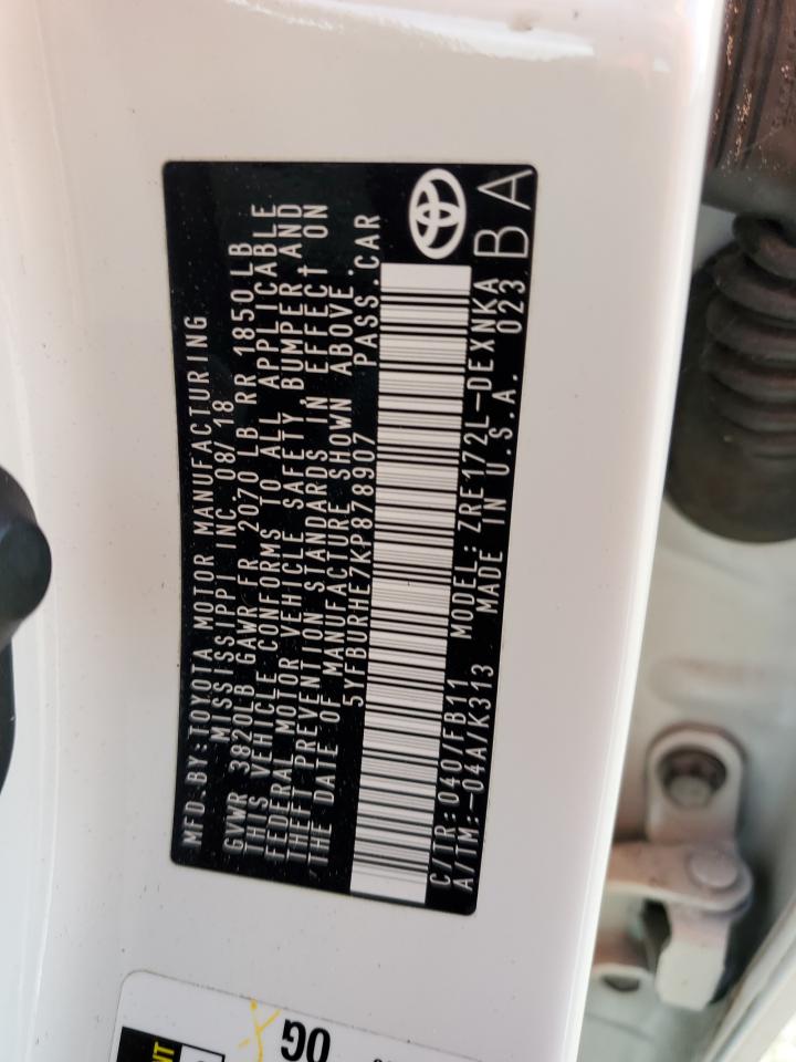 Lot #3309635066 2019 TOYOTA COROLLA L