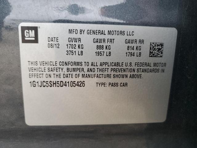 2013 CHEVROLET SONIC LT - 1G1JC5SH5D4105426