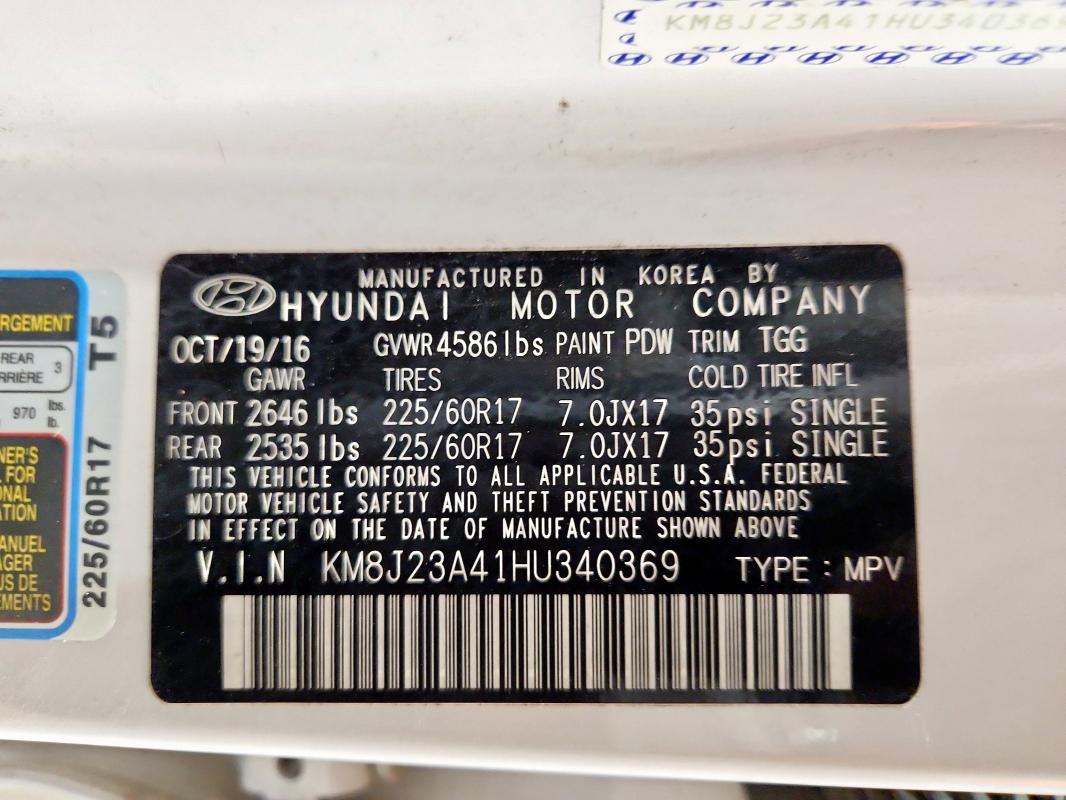 2017 HYUNDAI TUCSON SE #3302892891