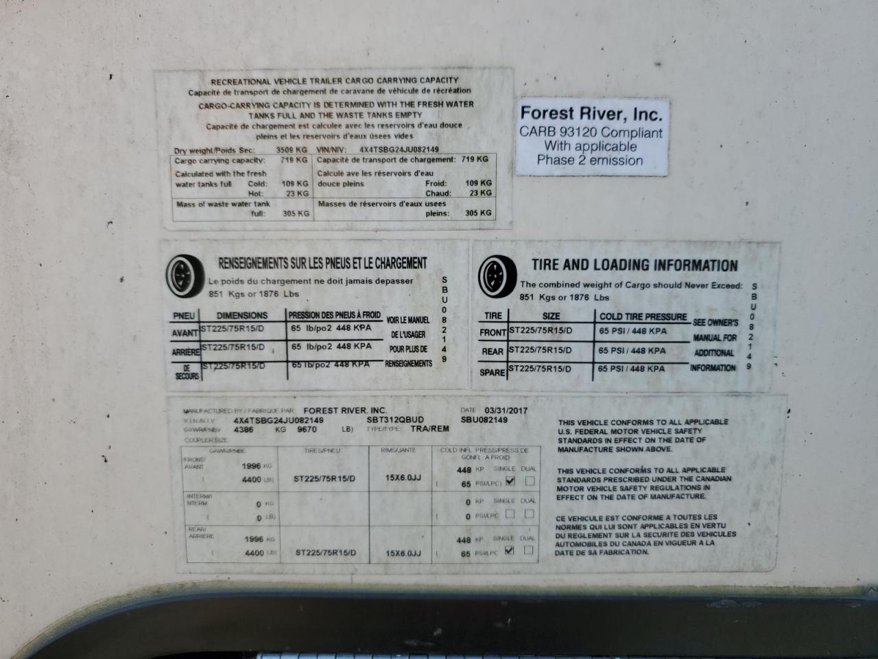 Lot #3292617614 2018 SALT 924255A