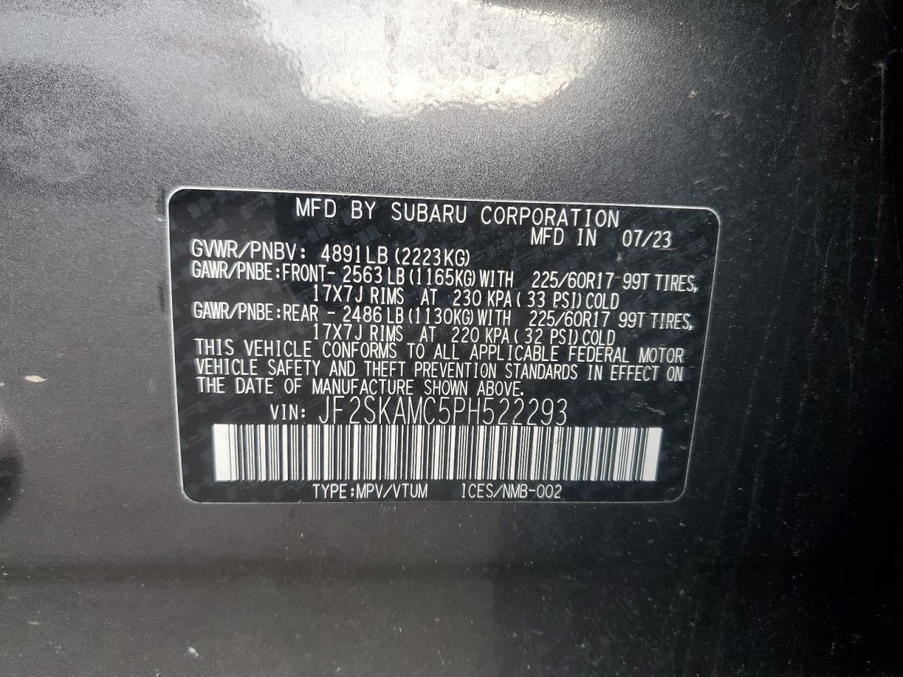 SUBARU FORESTER WILDERNESS