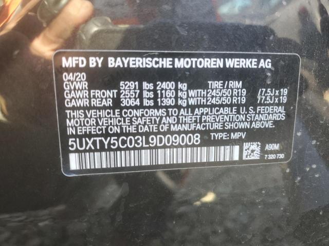 2020 BMW X3 XDRIVE3 - 5UXTY5C03L9D09008