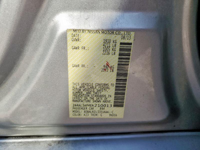 2014 NISSAN ALTIMA 2.5 - 1N4AL3AP4EN210013