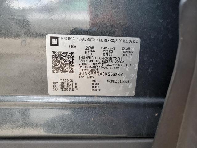 2019 CHEVROLET BLAZER 1LT - 3GNKBBRA3KS662751