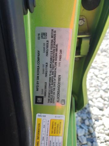 2016 CHEVROLET SPARK 1LT - KL8CD6SA4GC616974