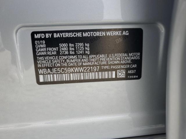 2019 BMW 540 I WBAJE5C59KWW22197
