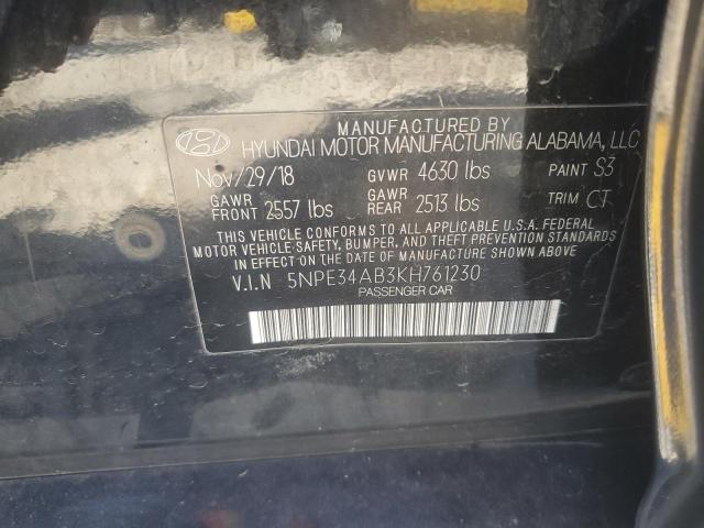 2019 HYUNDAI SONATA LIM #3291788562