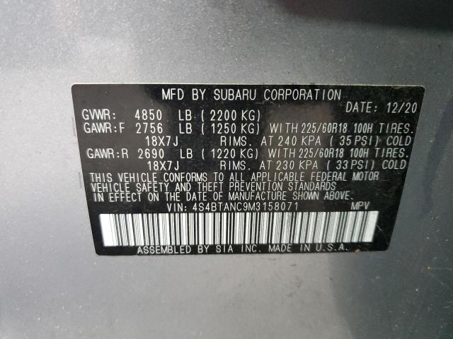 2021 SUBARU OUTBACK LI #3298094151