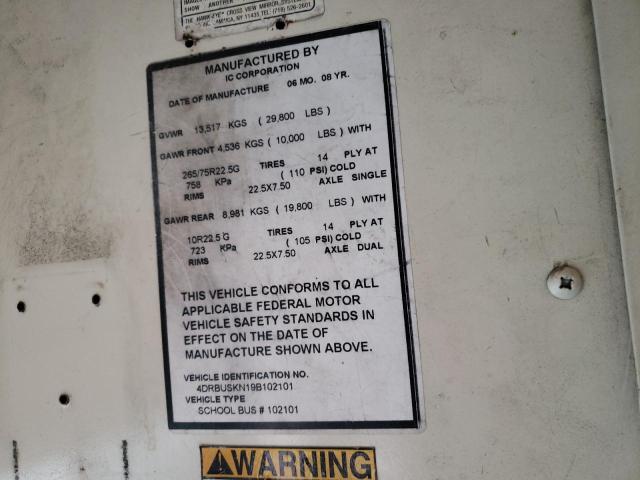 2009 IC CORPORATION CE SERIES SCHOOL #3287478012