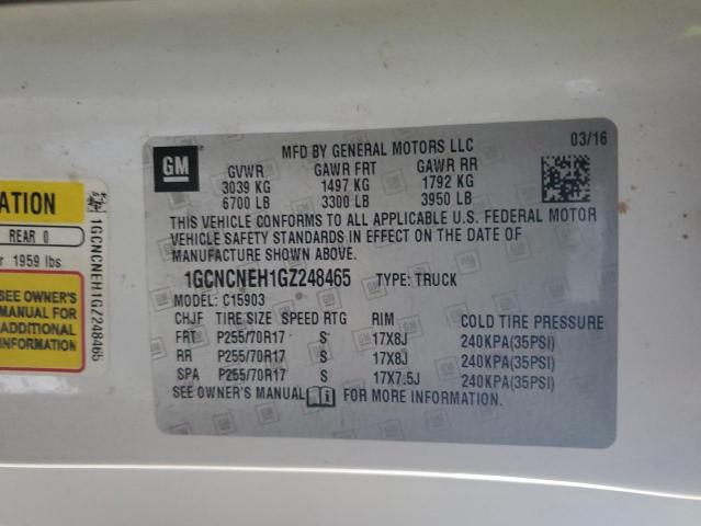 2016 CHEV SILVERADO C1500 #3283801436