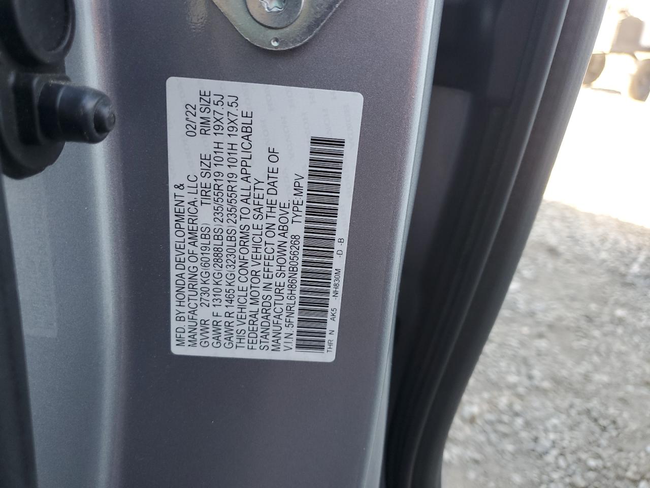 HONDA ODYSSEY TOURING