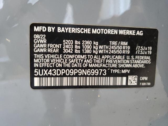 2023 BMW X3 SDRIVE3 5UX43DP09P9N69973