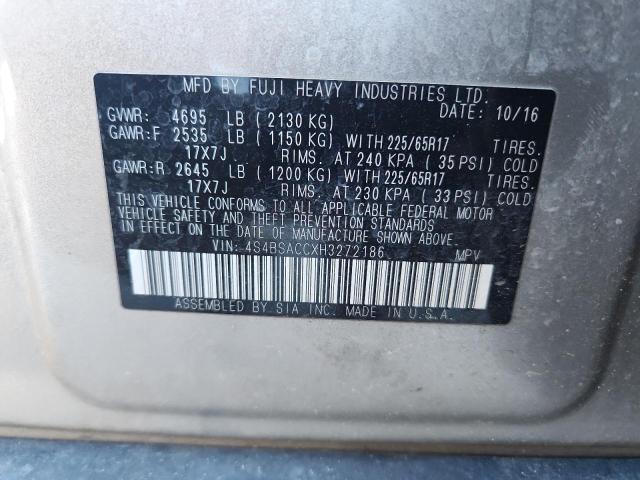 2017 SUBARU OUTBACK 2. 4S4BSACCXH3272186