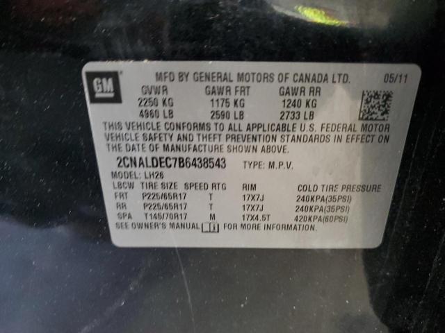 2011 CHEVROLET EQUINOX LT - 2CNALDEC7B6438543