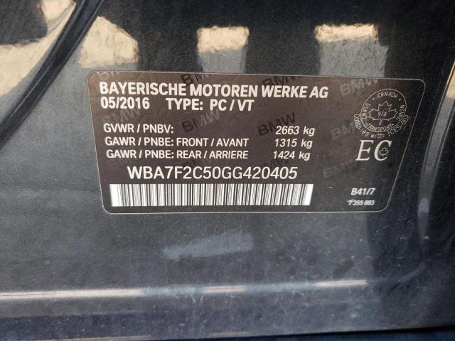 2016 BMW 750 XI - WBA7F2C50GG420405