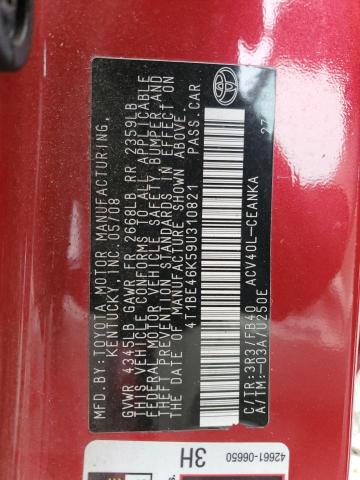 2009 TOYOTA CAMRY BASE #3316081248