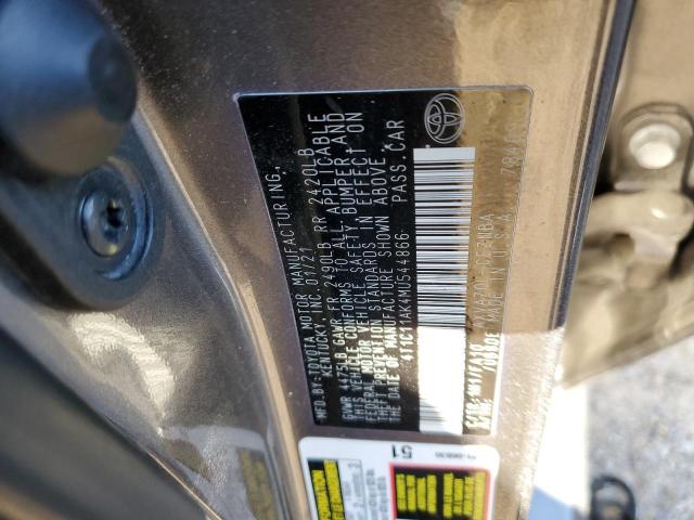 2021 TOYOTA CAMRY LE #3293493478