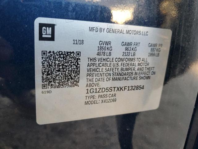 2019 CHEVROLET MALIBU LT - 1G1ZD5STXKF132854