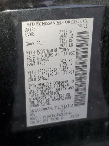 2015 NISSAN PATHFINDER - 5N1AR2MM2FC711012