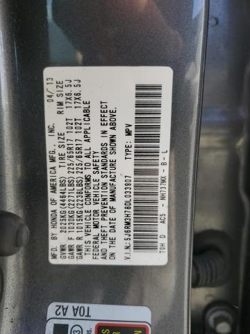 2013 HONDA CR-V EXL - 5J6RM3H78DL033907
