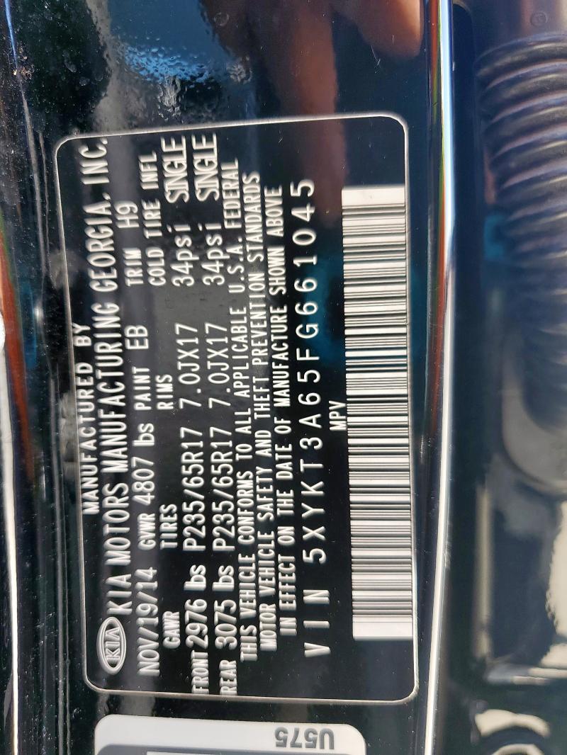 2015 KIA SORENTO LX - 5XYKT3A65FG661045