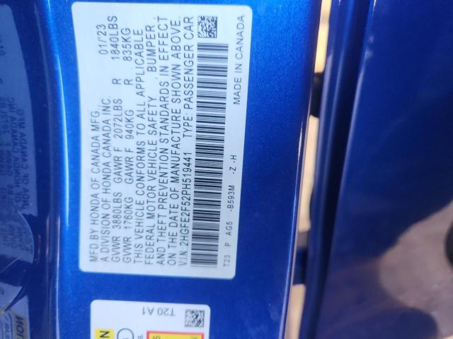 2023 HONDA CIVIC SPOR - 2HGFE2F52PH519441