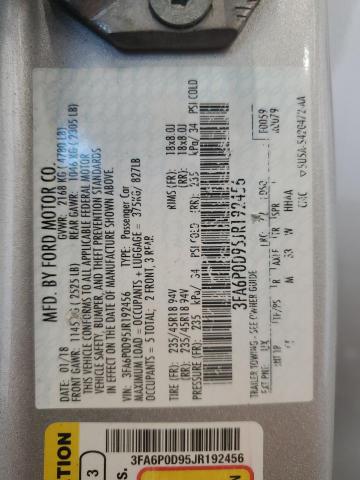 2018 FORD FUSION TITANIUM/PLATINUM 3FA6P0D95JR192456