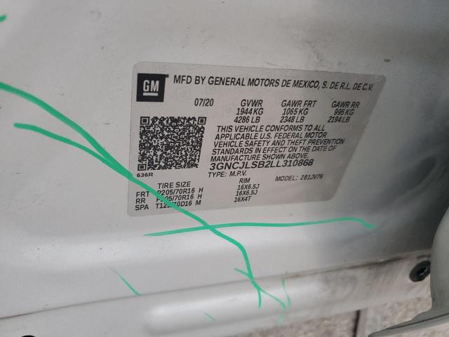 2020 CHEVROLET TRAX 1LT - 3GNCJLSB2LL310868