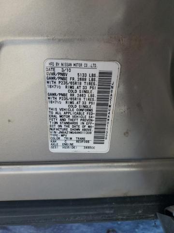 2010 NISSAN MURANO S #3302843887