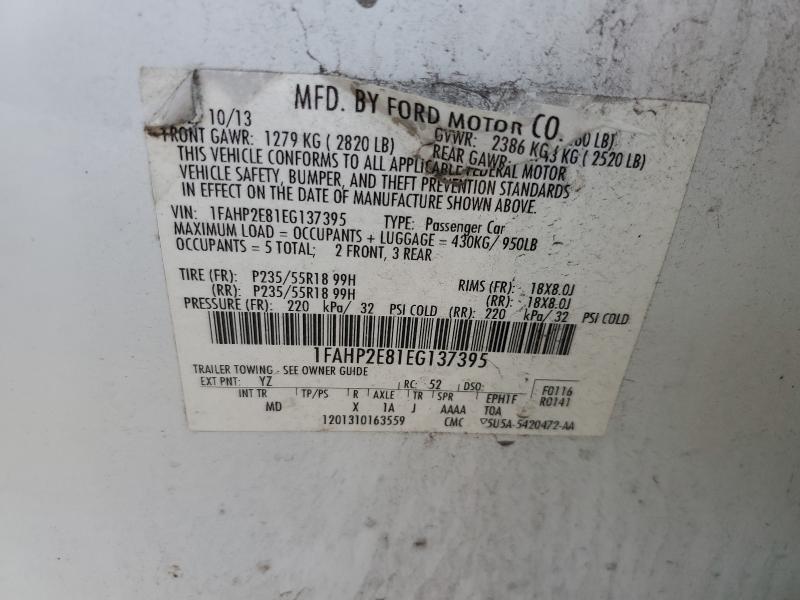 2014 FORD TAURUS SEL - 1FAHP2E81EG137395